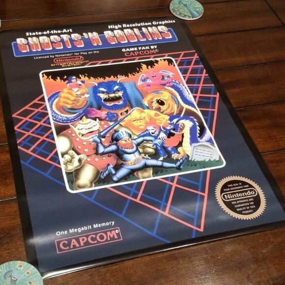 Poster - Ghosts 'N Goblins, NES cover art (NEW) - Capcom - Nintendo - Picture 4 of 7